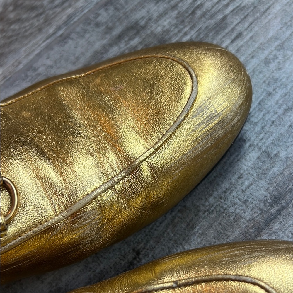 Gucci Gold Mules - Picture 6 of 9